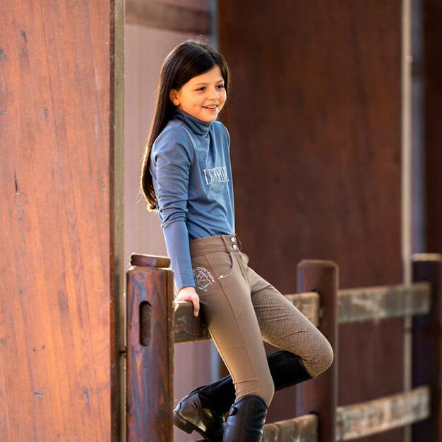 BR 4 EH Bibi Rullekrave Bluse i Stellar lys blå